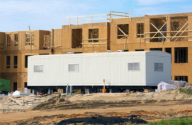 temporary office spaces for rent at a construction site in Chula Vista